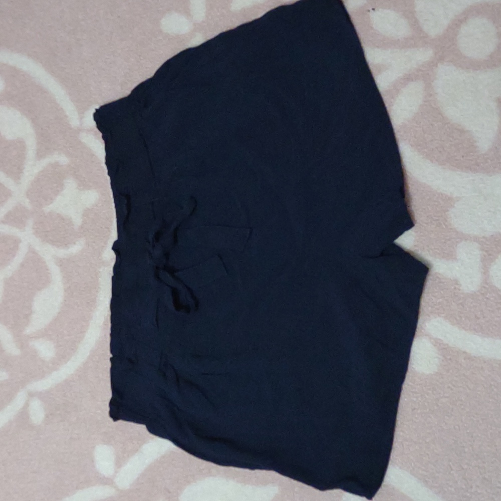 Rayon tie front shorts
